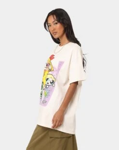 American Thrift X Powerpuff Girls Heavyweight Action Vintage T-Shirt Off White -Culture Kings 02041331 YO007 womens 0070