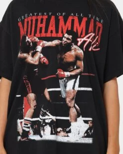 Goat Crew X Muhammad Ali Knock Out T-Shirt Black Wash -Culture Kings 02041653 YB295 womens 0030