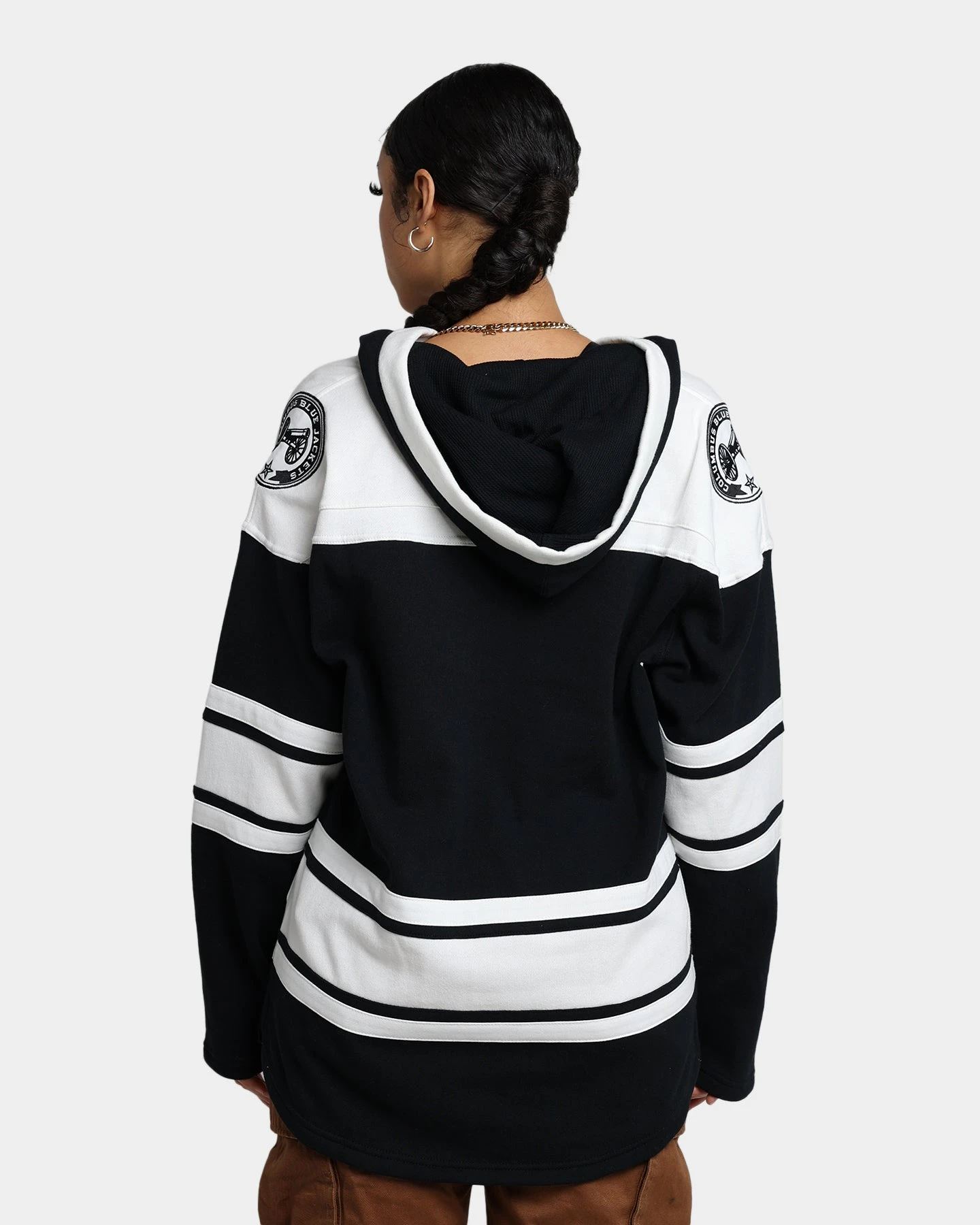 '47 BRAND 47 Brand Columbus Blue Jackets Superior Lacer Hoodie Jet Black 6 '47 BRAND 47 Brand Columbus Blue Jackets Superior Lacer Hoodie Jet Black - Image 4
