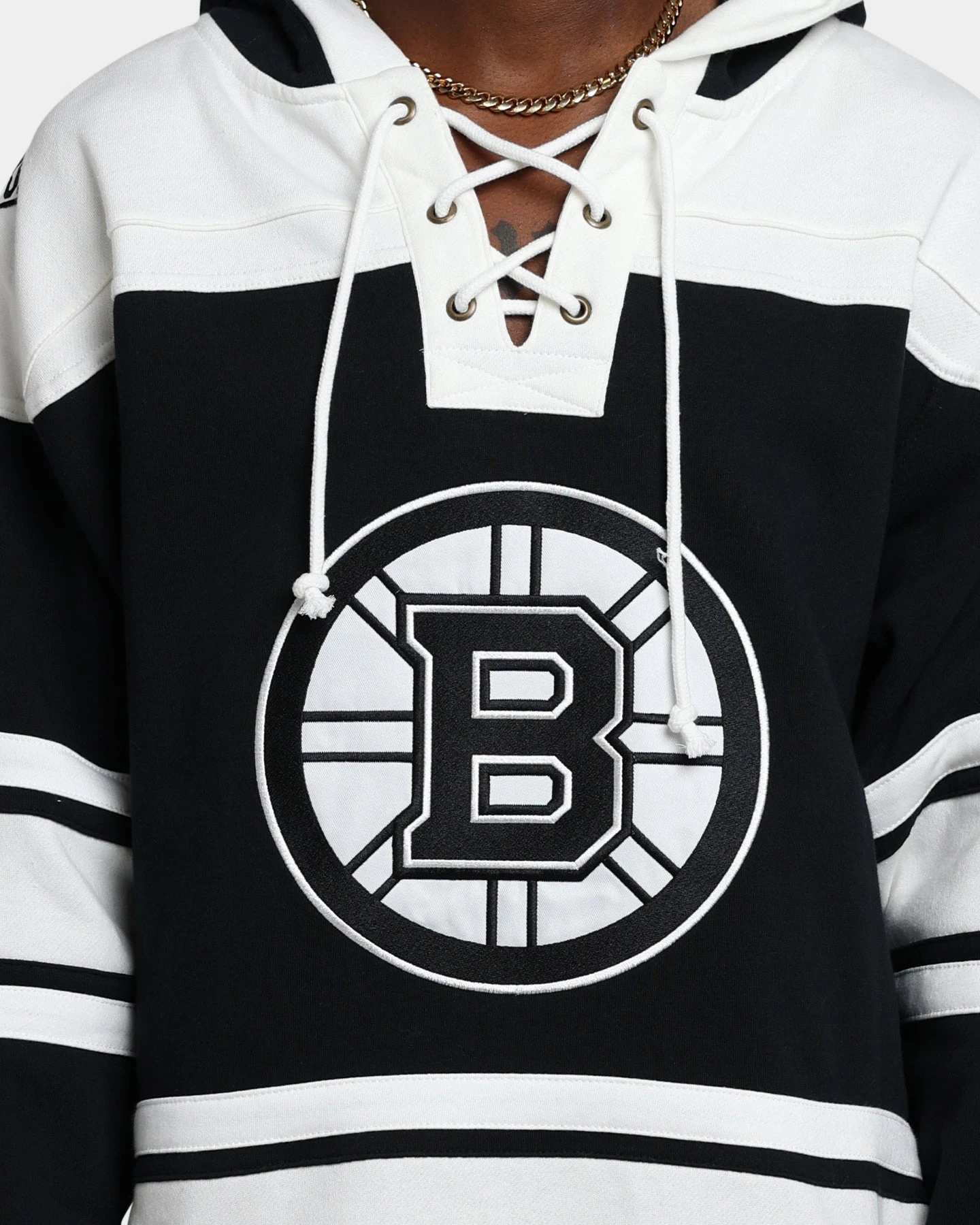 '47 BRAND 47 Brand Boston Bruins Superior Lacer Hoodie Jet Black 5 '47 BRAND 47 Brand Boston Bruins Superior Lacer Hoodie Jet Black - Image 3