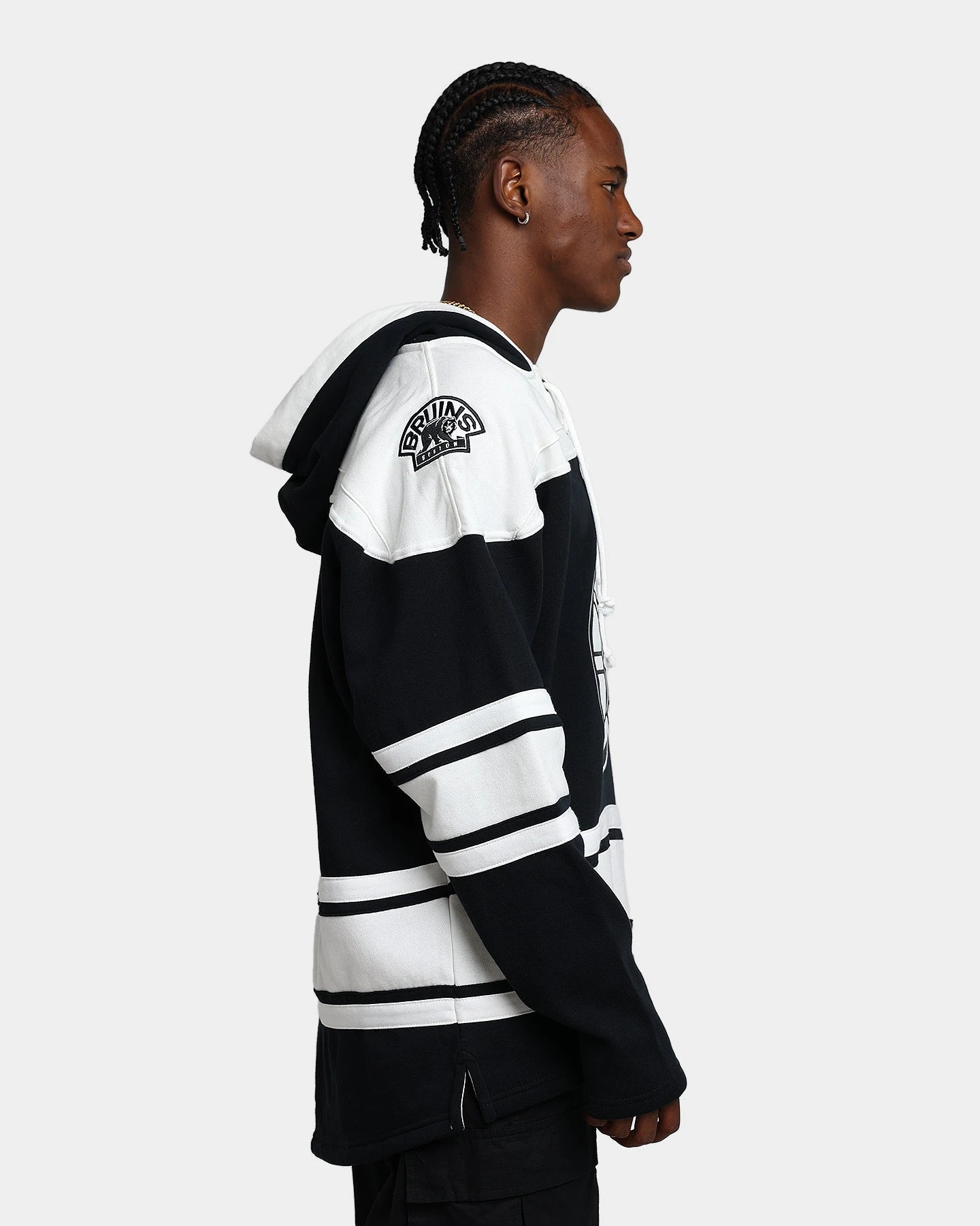 '47 BRAND 47 Brand Boston Bruins Superior Lacer Hoodie Jet Black 7 '47 BRAND 47 Brand Boston Bruins Superior Lacer Hoodie Jet Black - Image 5