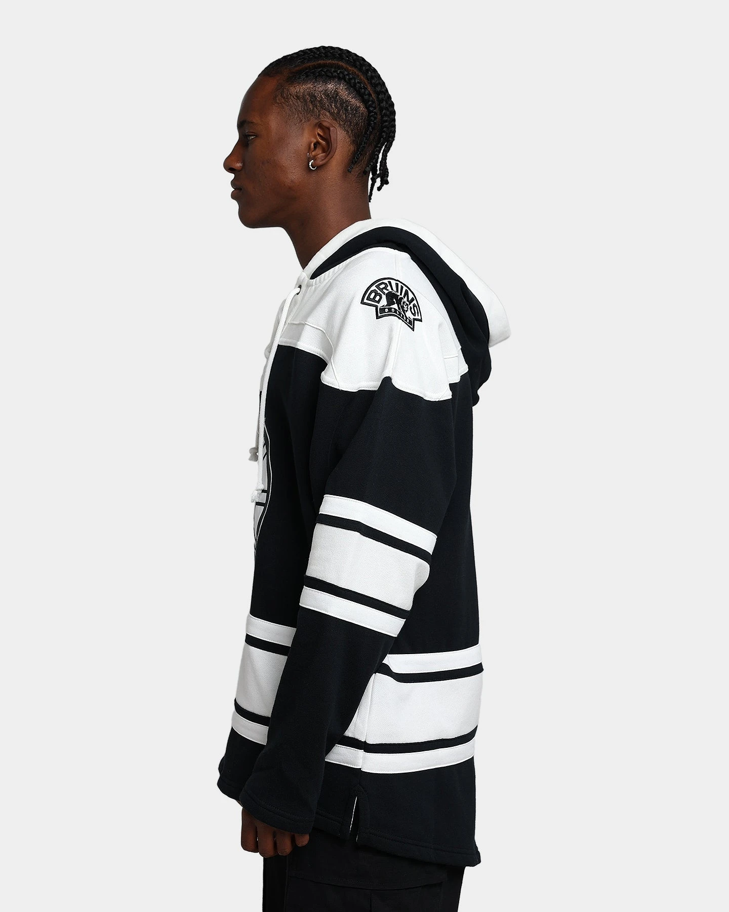 '47 BRAND 47 Brand Boston Bruins Superior Lacer Hoodie Jet Black 8 '47 BRAND 47 Brand Boston Bruins Superior Lacer Hoodie Jet Black - Image 6