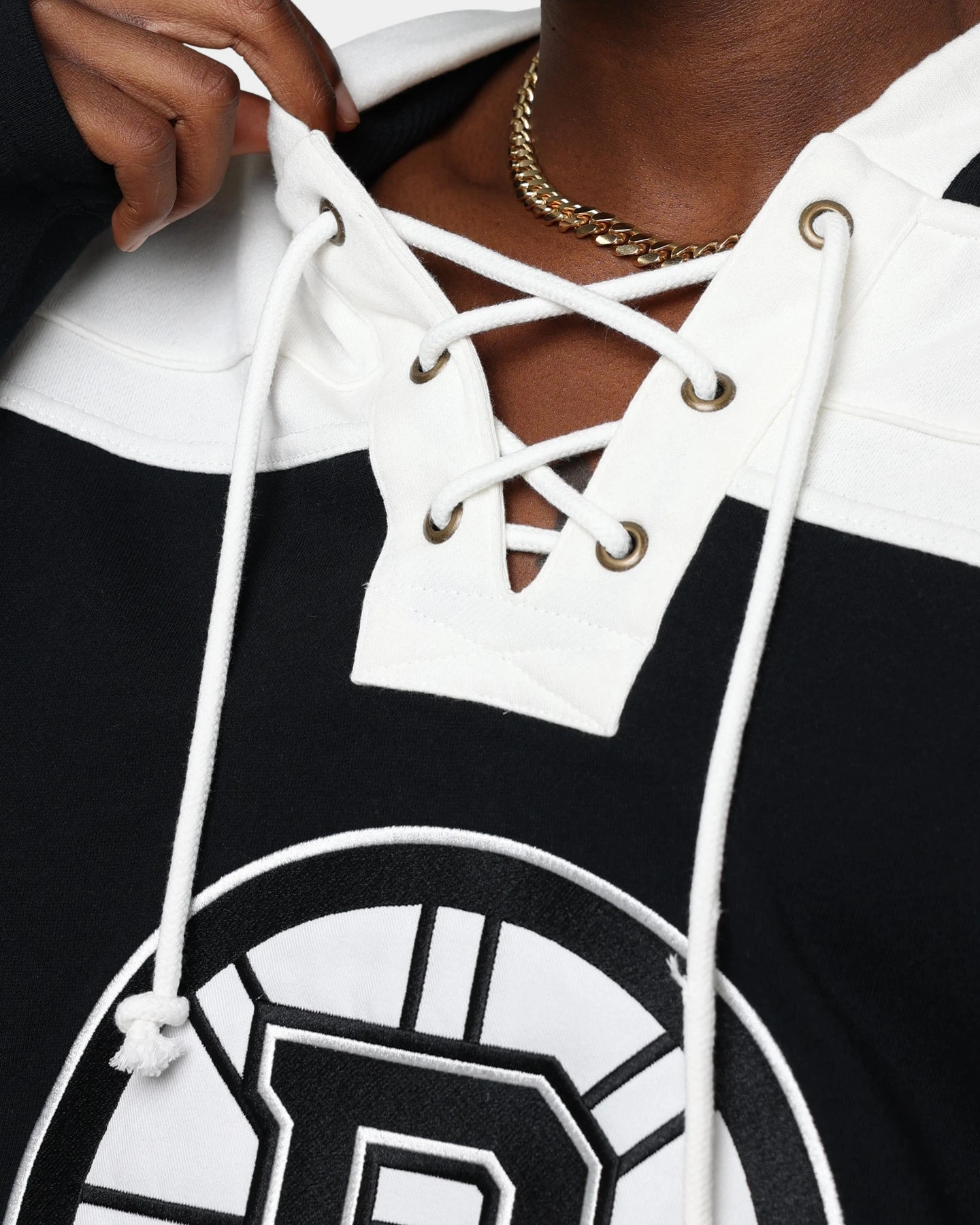 '47 BRAND 47 Brand Boston Bruins Superior Lacer Hoodie Jet Black 10 '47 BRAND 47 Brand Boston Bruins Superior Lacer Hoodie Jet Black - Image 8