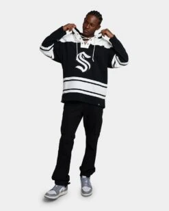 '47 BRAND 47 Brand Seattle Kraken Superior Lacer Hoodie Jet Black -Culture Kings 02041706 YB339 mens 0020