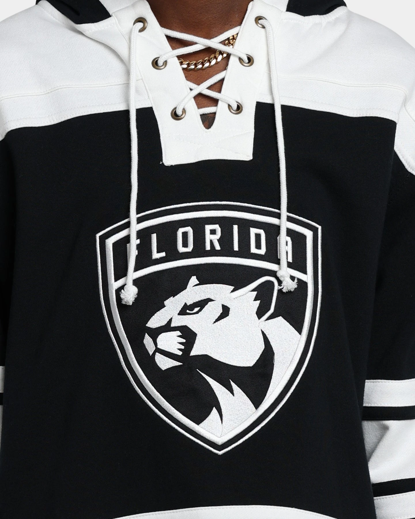 '47 BRAND 47 Brand Florida Panther Superior Lacer Hoodie Jet Black 5 '47 BRAND 47 Brand Florida Panther Superior Lacer Hoodie Jet Black - Image 3