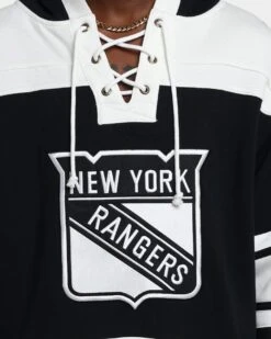 '47 BRAND 47 Brand New York Rangers Superior Lacer Hoodie Jet Black -Culture Kings 02041721 YB339 mens 0030
