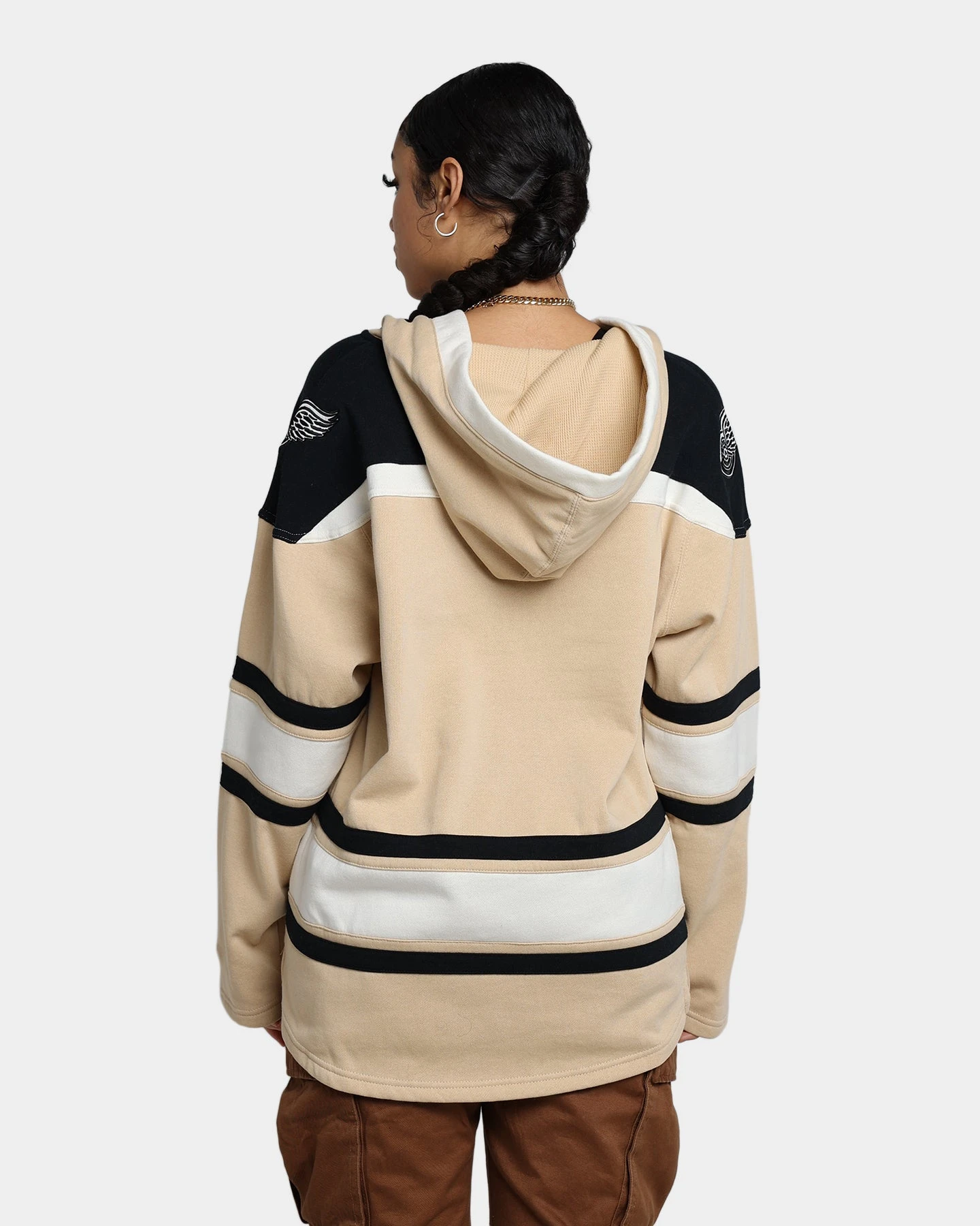 '47 BRAND 47 Brand Detroit Pistons Superior Lacer Hoodie Khaki 6 '47 BRAND 47 Brand Detroit Pistons Superior Lacer Hoodie Khaki - Image 4