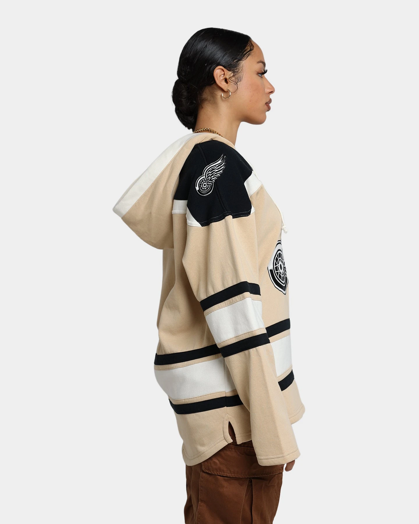 '47 BRAND 47 Brand Detroit Pistons Superior Lacer Hoodie Khaki 7 '47 BRAND 47 Brand Detroit Pistons Superior Lacer Hoodie Khaki - Image 5