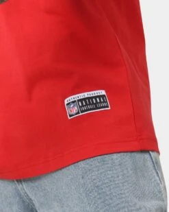 Majestic Athletic San Francisco 49ers Sport Stripe Oversized Vintage T-Shirt Red -Culture Kings 02041777 YR001 mens 0080