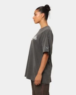 Dreamville Dreamville Logo Vintage T-Shirt Washed Black -Culture Kings 02042273 YW607 womens 0060