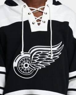 '47 BRAND 47 Brand Detroit Red Wings Superior Lacer Hoodie Jet Black -Culture Kings 02043060 YB339 mens 0030