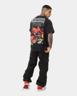 Rats Get Fat X Dungeons And Dragons Basic Rules Heavyweight Vintage T-Shirt Black -Culture Kings 02043111 YB001 mens 0080