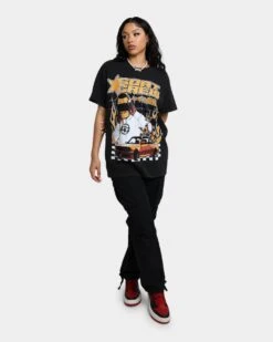 Goat Crew Flaming Racer Vintage T-Shirt Black Wash -Culture Kings 02043151 YB295 womens 0020