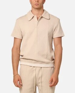 XXIII Danny Knit Polo Shirt Beige