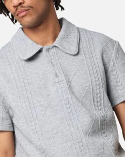 XXIII Danny Knit Polo Shirt Grey -Culture Kings 02043190 YQ001 mens 0070