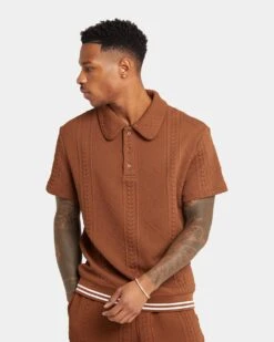 XXIII Danny Knit Polo Shirt Brown