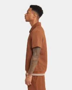 XXIII Danny Knit Polo Shirt Brown -Culture Kings 02043190 YX300 mens 0060