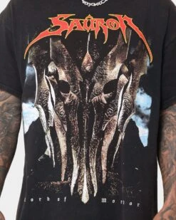 American Thrift X The Lord Of The Rings Sauron Vintage T-Shirt Washed Black -Culture Kings 02043203 YW607 mens 0040