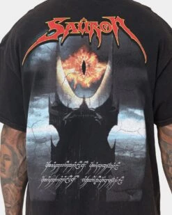 American Thrift X The Lord Of The Rings Sauron Vintage T-Shirt Washed Black -Culture Kings 02043203 YW607 mens 0050