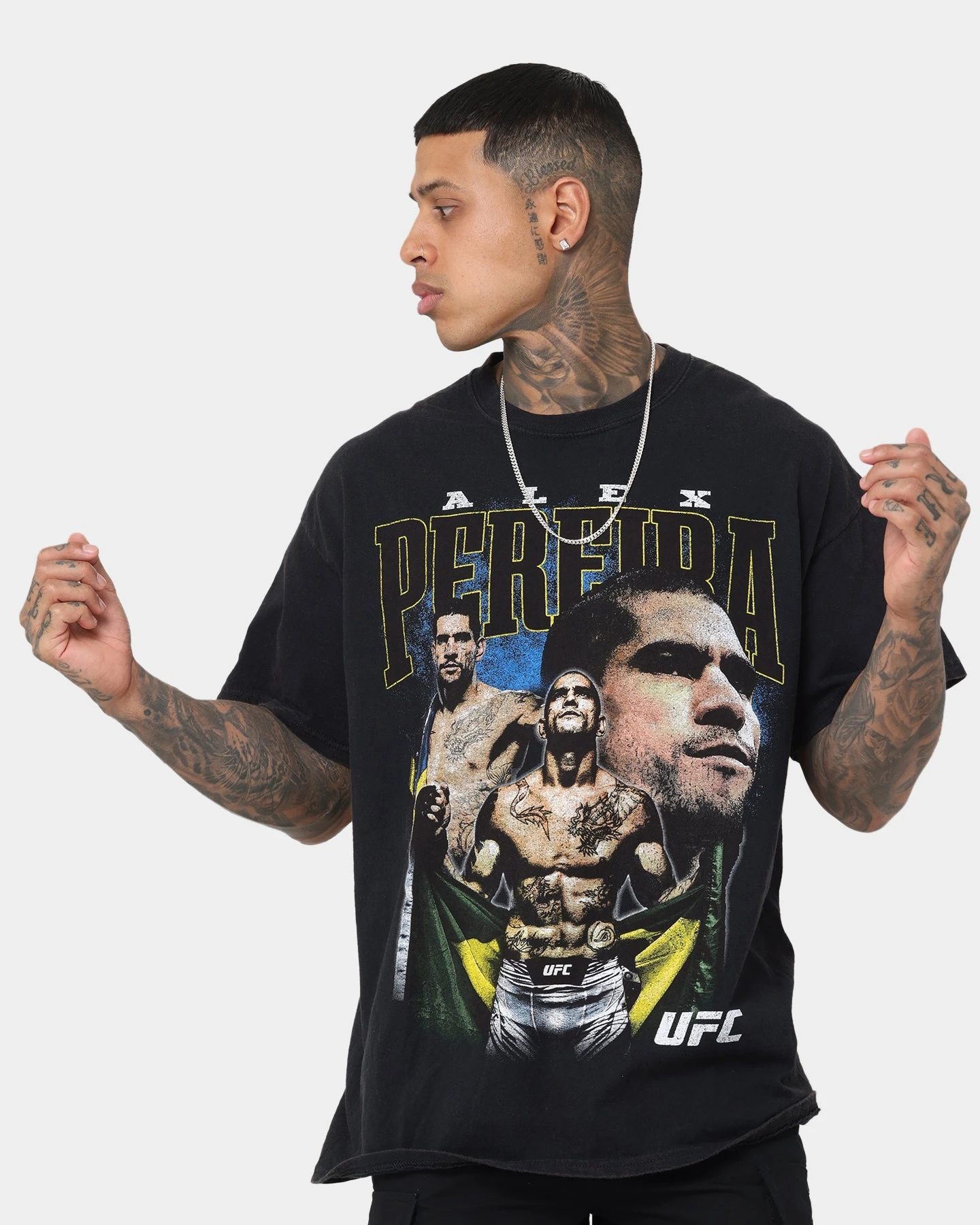 Goat Crew X UFC Alex Pereira Vintage T-Shirt Black Wash 3 Goat Crew X UFC Alex Pereira Vintage T-Shirt Black Wash