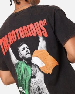 UFC By Goat Crew Conor McGregor Vintage T-Shirt Black Wash -Culture Kings 02043421 YB295 mens 00070