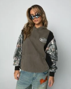 Loiter Splinter Hoodie Khaki/Camo -Culture Kings 02043570 YK011 womens 0020