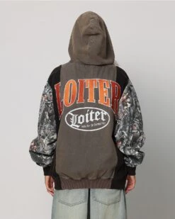 Loiter Splinter Hoodie Khaki/Camo -Culture Kings 02043570 YK011 womens 0080