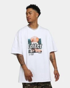Loiter No Violence Vintage T-Shirt White -Culture Kings 02043985 YW100 mens 0020