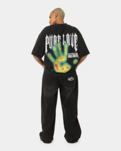 Loiter Pure Love Vintage T-Shirt Black Wash -Culture Kings 02043986 YB295 womens 0080