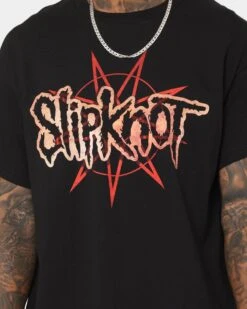 Slipknot Logo And Masks T-Shirt Black -Culture Kings 02044529 YB001 mens 0040