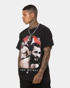 UFC By Goat Crew Jorge Masvidal Vintage T-Shirt Black Wash -Culture Kings 02044538 YB295 mens 0060