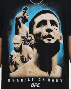UFC By Goat Crew Khamzat Chimaev Vintage T-Shirt Black Wash -Culture Kings 02044541 YB295 mens 0030