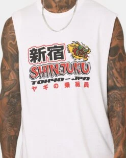 Goat Crew Shinjuku Muscle T-Shirt White -Culture Kings 02044573 YW100 mens 0030