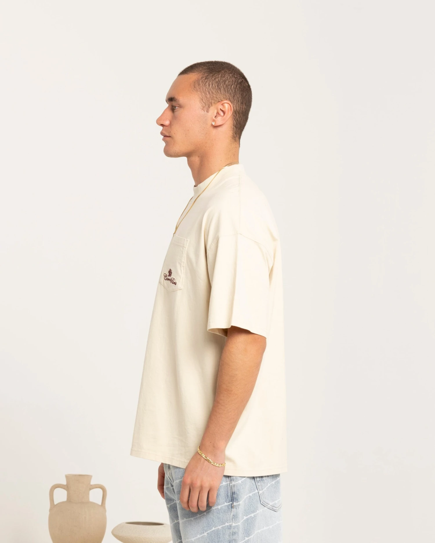 Carre Class Oversized Pocket T-Shirt Light Stone 8 Carre Class Oversized Pocket T-Shirt Light Stone - Image 6