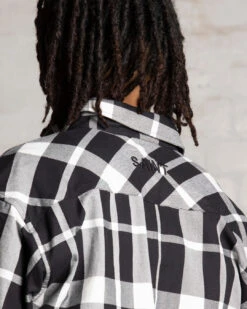 Saint Morta Mulberry Long Sleeve Flannel Shirt Black/White -Culture Kings 02044782 YB012 mens 00070