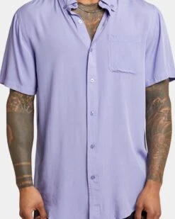 XXIII Marko Button Up Shirt Lilac 11 XXIII Marko Button Up Shirt Lilac -Culture Kings 02044825 YL300 mens 0030