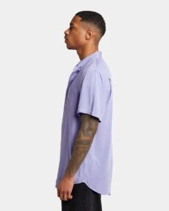 XXIII Marko Button Up Shirt Lilac 14 XXIII Marko Button Up Shirt Lilac -Culture Kings 02044825 YL300 mens 0060