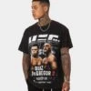 UFC By Goat Crew Nate Diaz Vs Conor McGregor 202 Card Vintage T-Shirt Black Wash