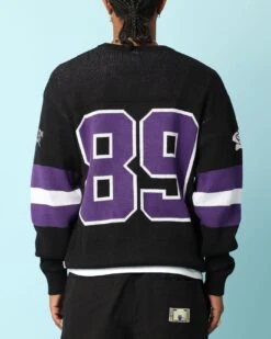 Carré Gridiron Knitted Sweater Black/Purple/White -Culture Kings 02045200 YB177 mens 000030