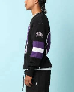 Carré Gridiron Knitted Sweater Black/Purple/White -Culture Kings 02045200 YB177 mens 000050