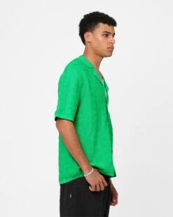 XXIII Lorenzo Knit Button Up Shirt Green -Culture Kings 02045287 YG600 mens 0050