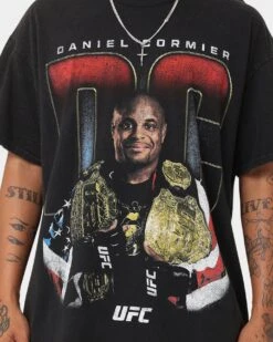 Goat Crew X UFC Daniel Cormier Vintage T-Shirt Black Wash -Culture Kings 02045355 YB295 mens 0030