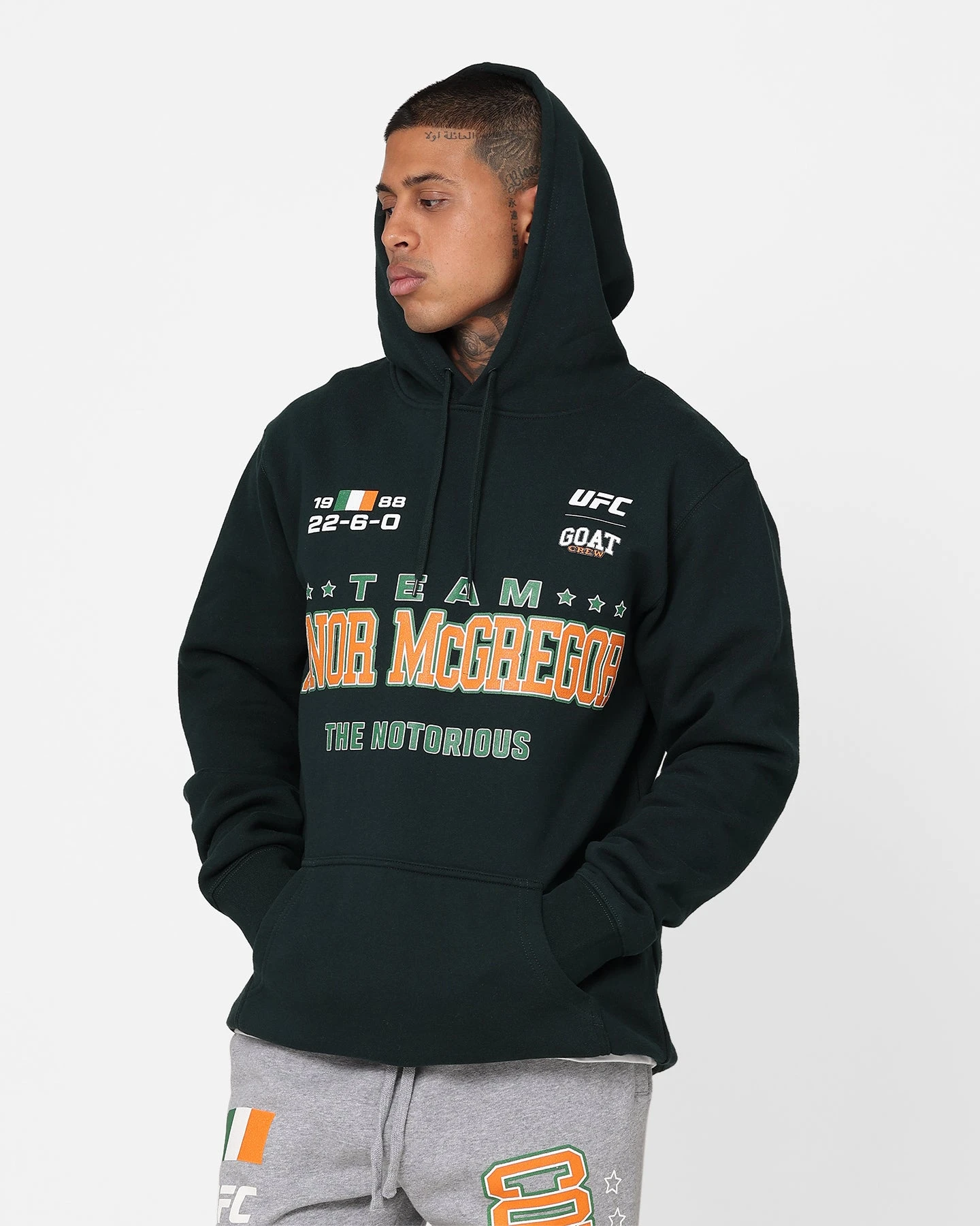 Goat Crew X UFC Conor McGregor Team McGregor Hoodie Deep Green 9 Goat Crew X UFC Conor McGregor Team McGregor Hoodie Deep Green - Image 7