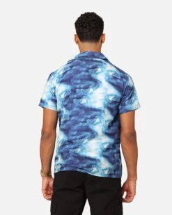 XXIII Distorted Button Up Shirt Blue -Culture Kings 02045471 YX001 mens 00040 21606cbc 7e2f 4b1b ab6f 325649d04493