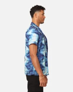 XXIII Distorted Button Up Shirt Blue -Culture Kings 02045471 YX001 mens 00050 dc709cb5 cd1f 4463 9144 32c60eb0047f