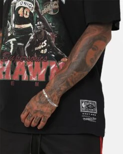 Mitchell & Ness Seattle SuperSonics Shawn Kemp Bling T-Shirt Black -Culture Kings 02045513 YB001 mens 0070