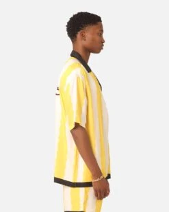 99 Cabana Bowling Short Sleeve Button Up Shirt Yellow/Off White -Culture Kings 02045523 YY080 mens 0080