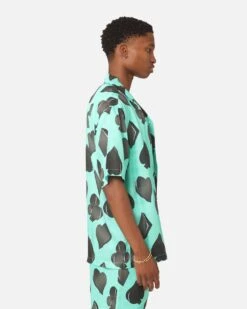 99 Cabana Four Suits Short Sleeve Button Up Shirt Teal/Black -Culture Kings 02045525 YT202 mens 0050