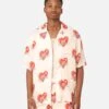 99 Cabana Roaming Hearts Short Sleeve Button Up Shirt Off White/Red -Culture Kings 02045528 YO242 mens 0010