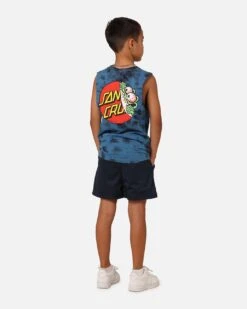 Santa Cruz Kids' Beware Dot Tie Dye Muscle T-Shirt Blue Tie Dye -Culture Kings 02045531 YX012 default 040
